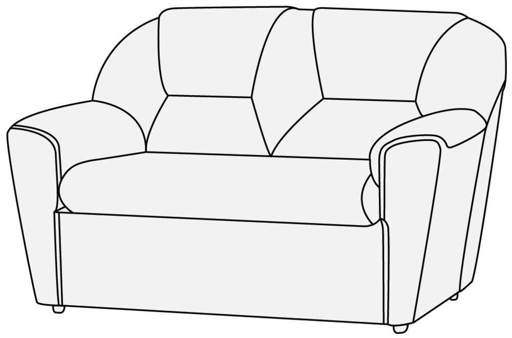 Диван 2-х местный Дельта Лайт