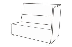 Модуль 2-х местный с правым подлокотником Гамма Купе