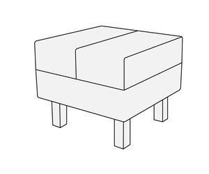 Банкетка 1-местная малая Лима