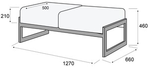 Банкета 2-х местная Сигма Люкс