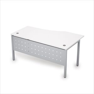 Стол криволинейный (левый) с экраном из металла (40х40)