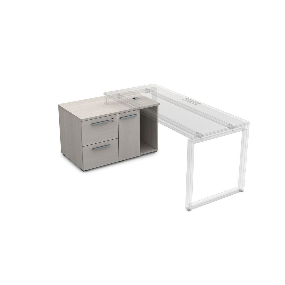 Тумба с двумя ящиками и дверкой