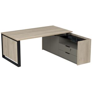 Стол рабочий на опорной двусоставной тумбе