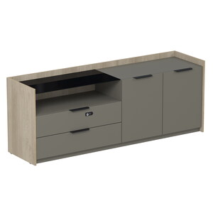 Тумба опорная, двусоставная, с ящиками (метабокс), с код замком (универс: прав/лев)