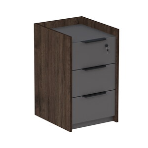 Тумба подкатная, с ящиками, с замком