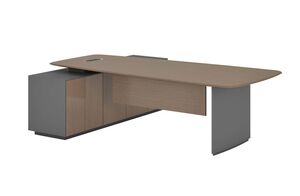 Стол руководителя на опорной тумбе (правый)