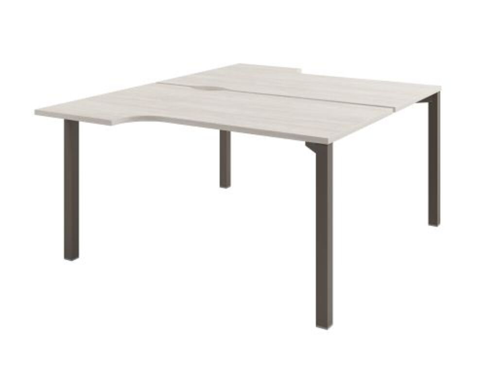 Стол-тандем эргономичный на металлокаркасе на 2 рабочих места