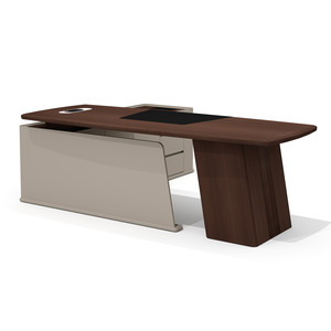 Стол руководителя с опорной тумбой (правый)