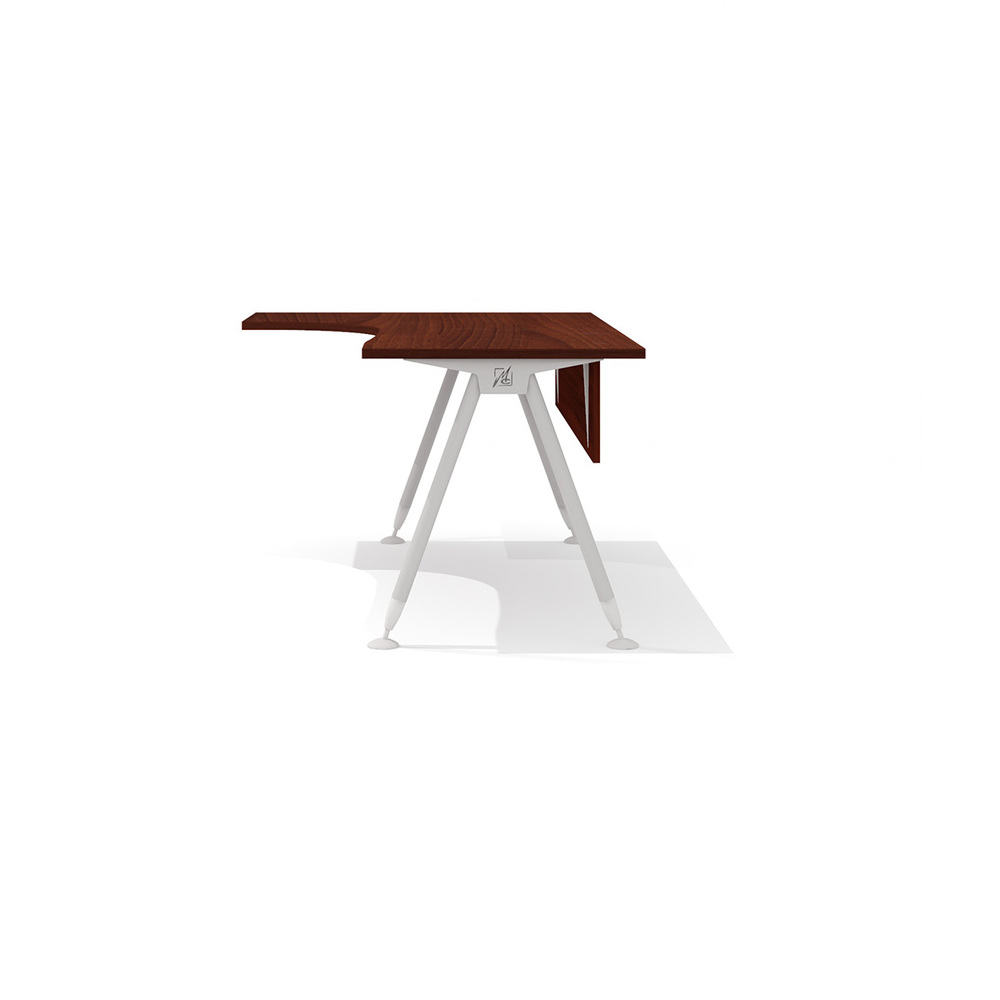 Эргономичный стол на металлокаркасе левый