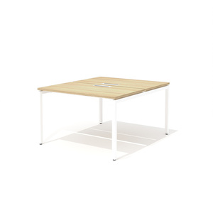 Сдвоенный стол прямой с люком на металлокаркасе