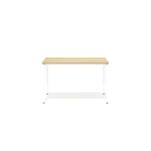 Стол прямой с вырезом на металлокаркасе