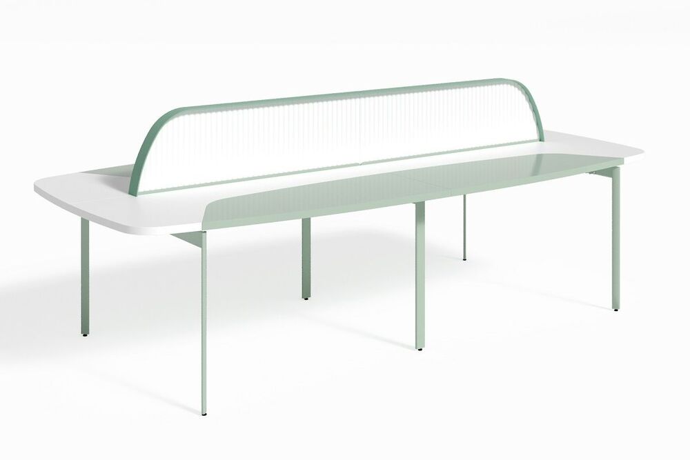 Бенч с зелеными вставками и экраном