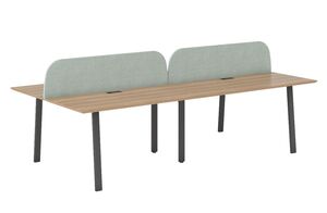 Рабочая станция на 4 места с экраном 