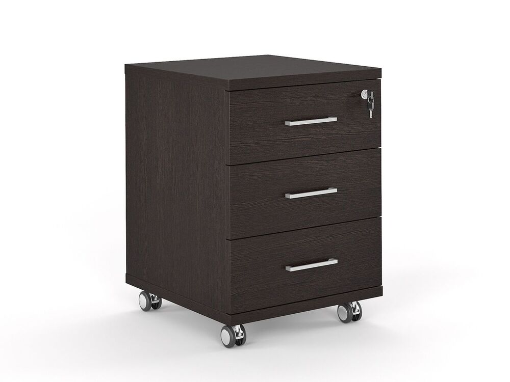 Тумба мобильная с замком на верхний ящик