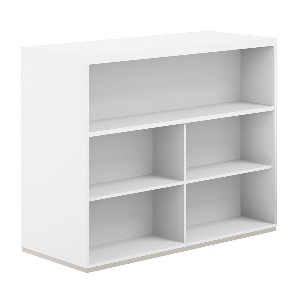 Стеллаж-комбо 2-стор. 1438 с топом, с экраном ЛДСП