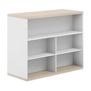 Стеллаж-комбо 2-стор. 1438 с топом, с экраном ЛДСП