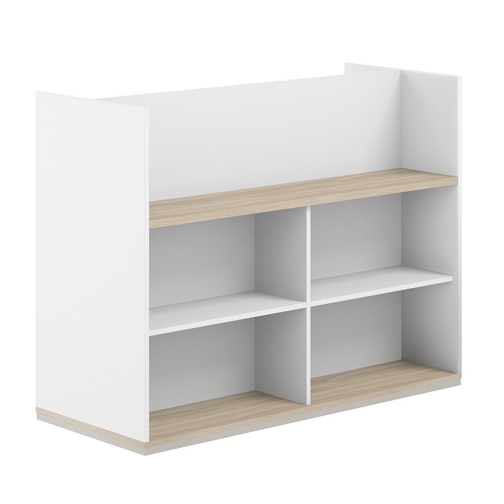 Стеллаж-комбо 2-стор. 1438, с экраном ЛДСП