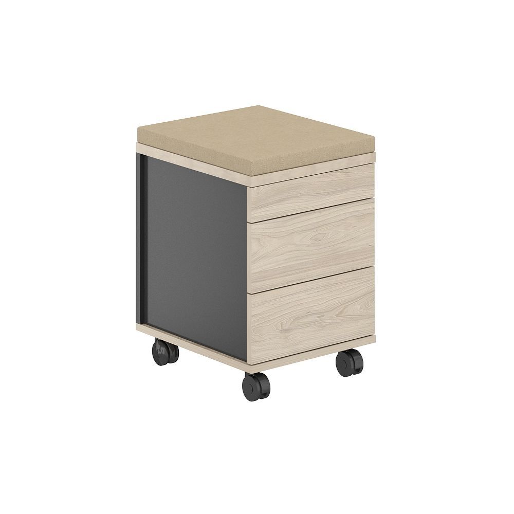 Тумба мобильная 2 ящ. ЛДСП+лот.ящ.+подушка