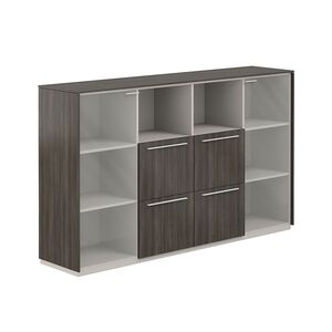 Шкаф средний со стеклом матовым, 4 ящ