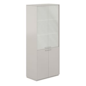 Шкаф высокий со стеклом матовым