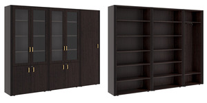 Шкаф для бумаг с гардеробом 5 створок