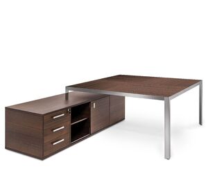 ENZO Стол квадратный на опорной тумбе