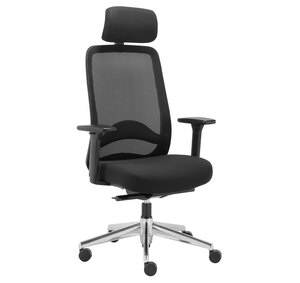 CAROT AS+ Кресло руководителя с подг ЧЕРНЫЙ/АЛЮМ