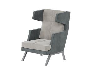 Кресло высокое с декором из пуговиц