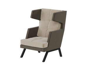 Кресло высокое с декором из пуговиц