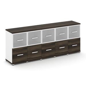 Шкаф пять узких секций, 2 ниши