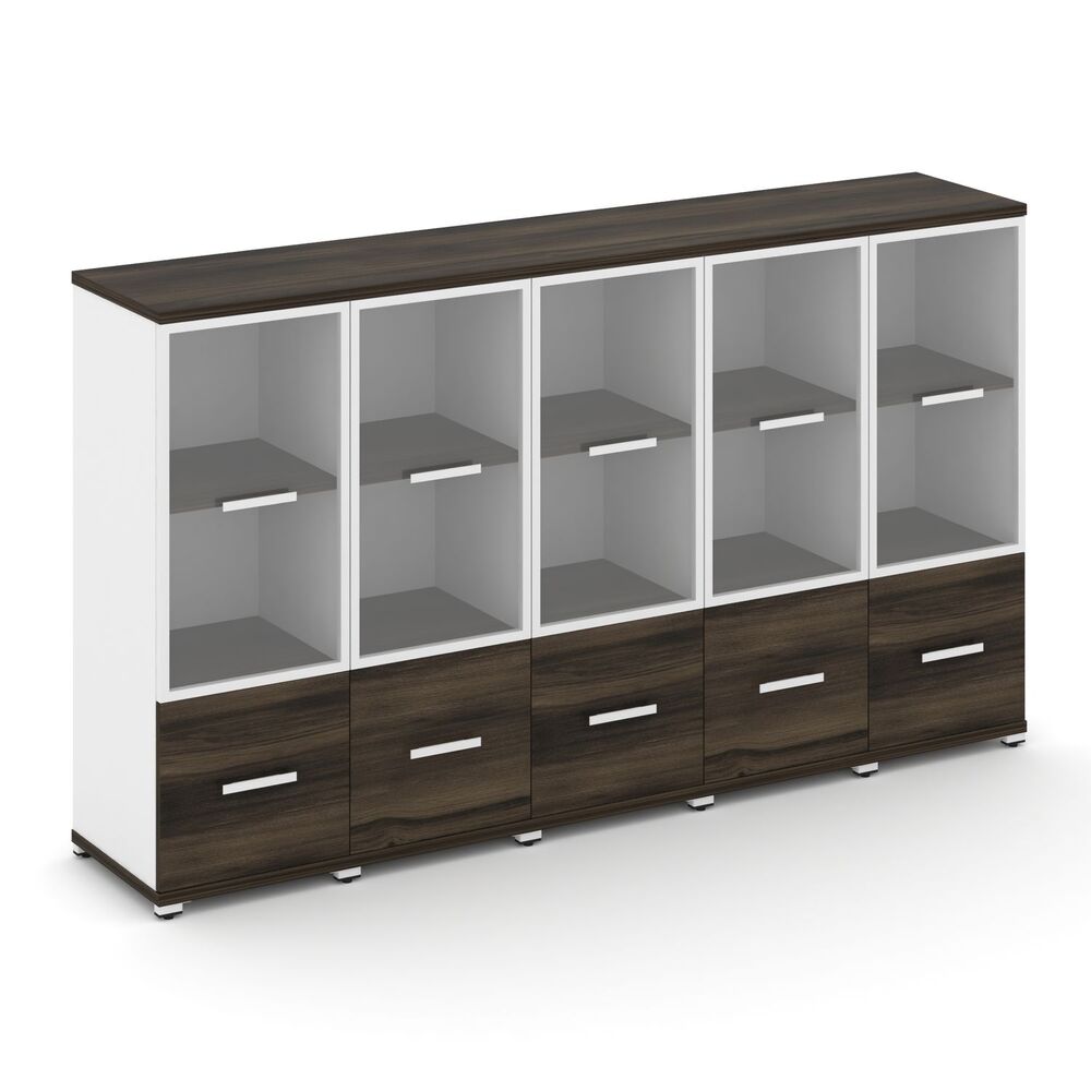 Шкаф пять узких секций, 3 ниши