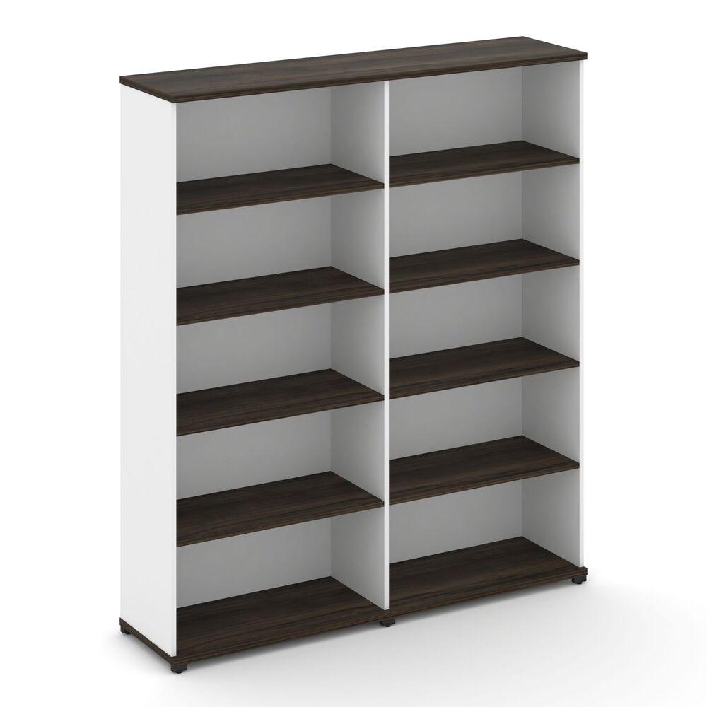 Стеллаж две широкие секции, 5 ниш