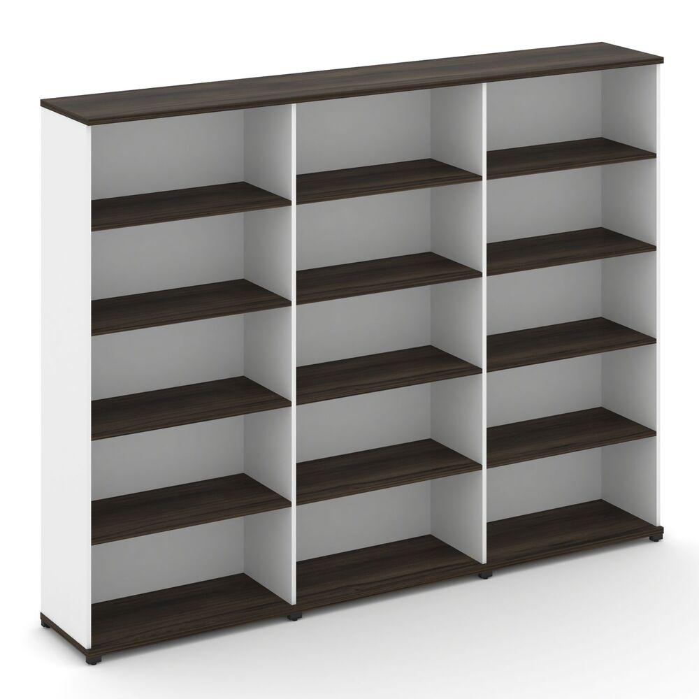 Стеллаж три широкие секции, 5 ниш