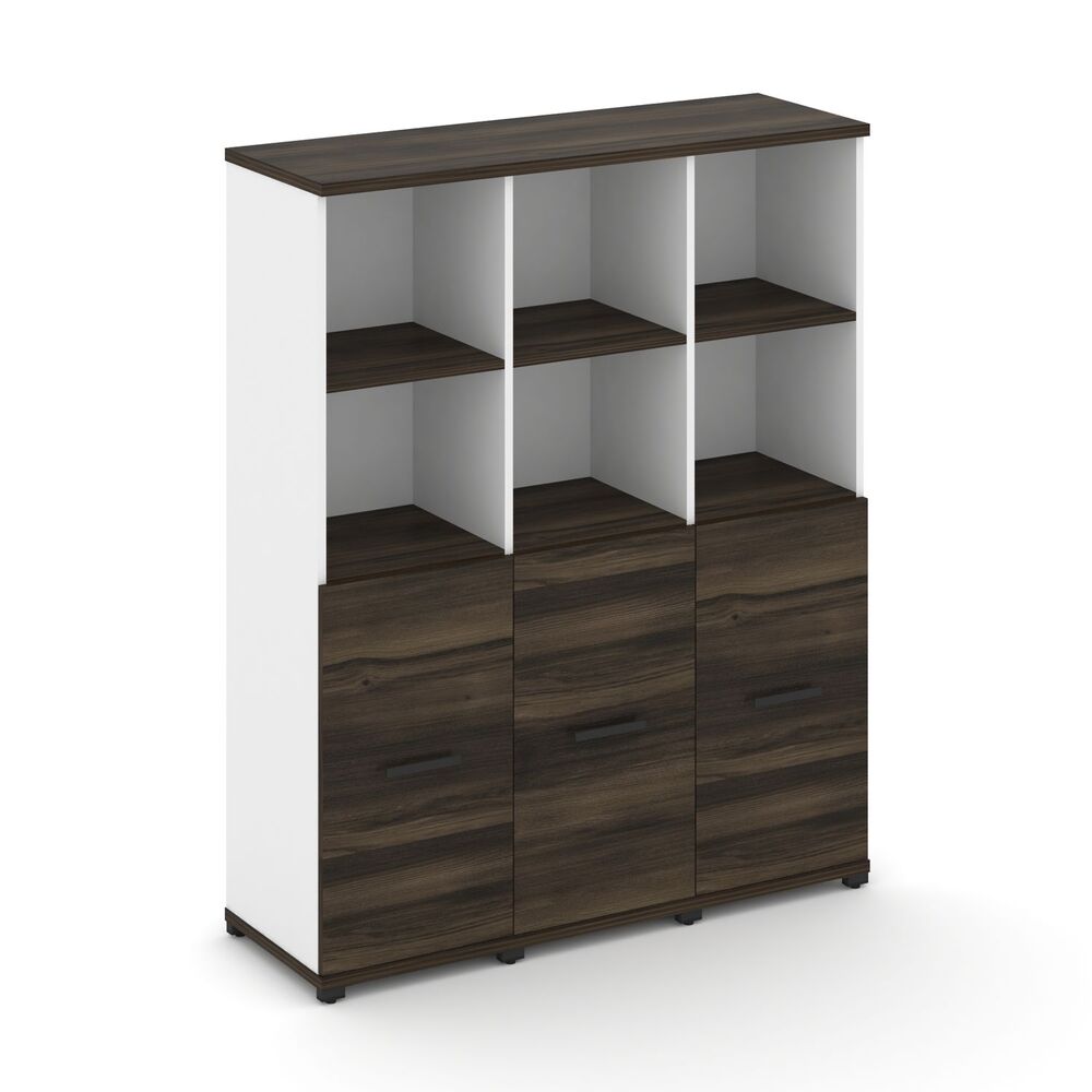 Шкаф три узкие секции, 4 ниши