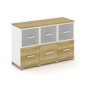 Шкаф три узкие секции, 2 ниши