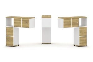 Надставка низкая + (Задняя стенка - 4 шт) + (Блок 2 ящика - 2 шт) + (Распашной фасад - 2 шт)