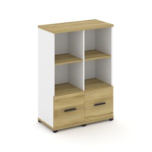 Шкаф две узкие секции, 3 ниши