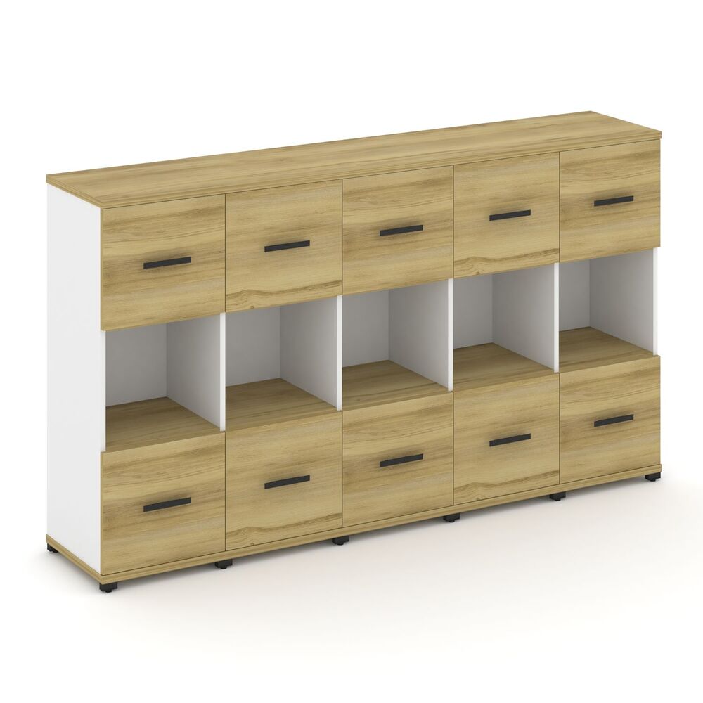 Шкаф пять узких секций, 3 ниши