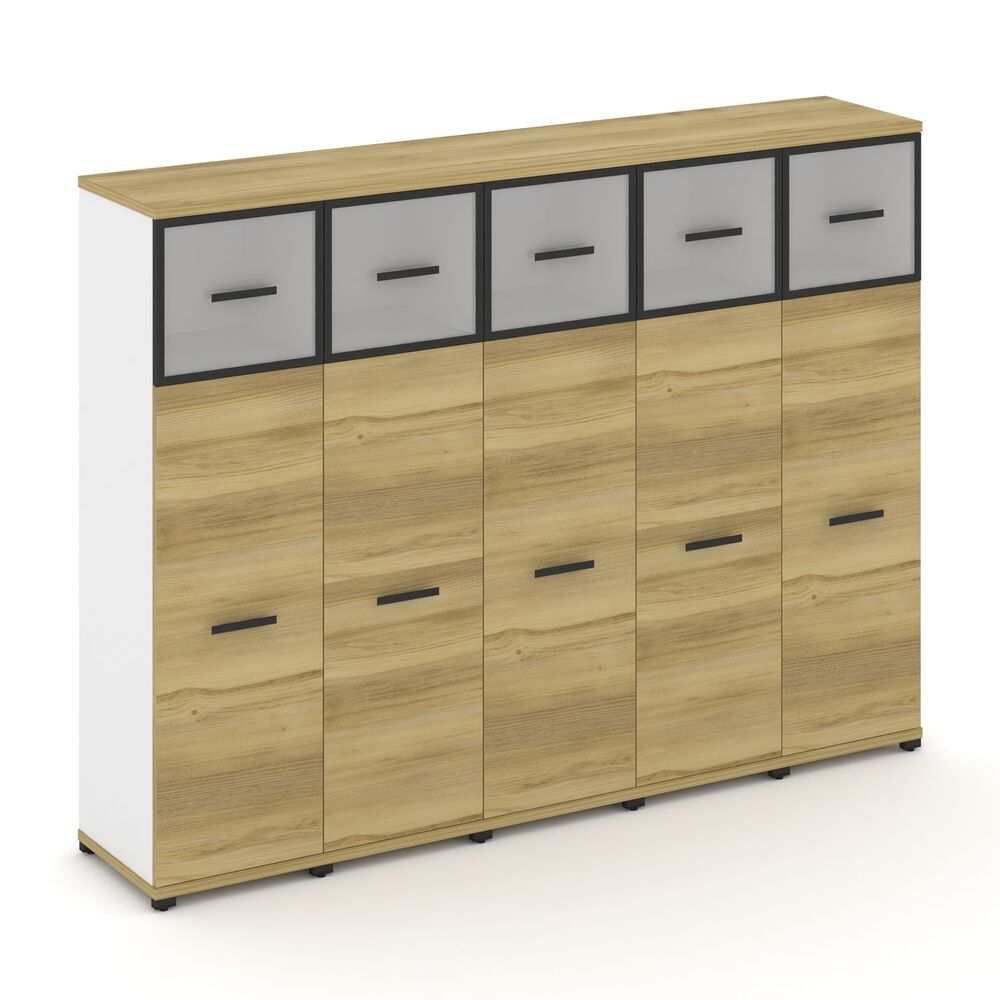 Шкаф пять узких секций, 4 ниши