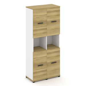 Шкаф две узкие секции, 5 ниш