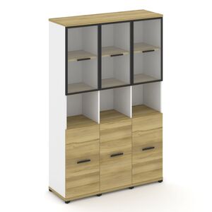 Шкаф три узкие секции, 5 ниш