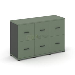 Шкаф три узкие секции, 2 ниши