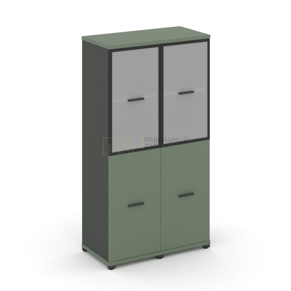 Шкаф две узкие секции, 4 ниши