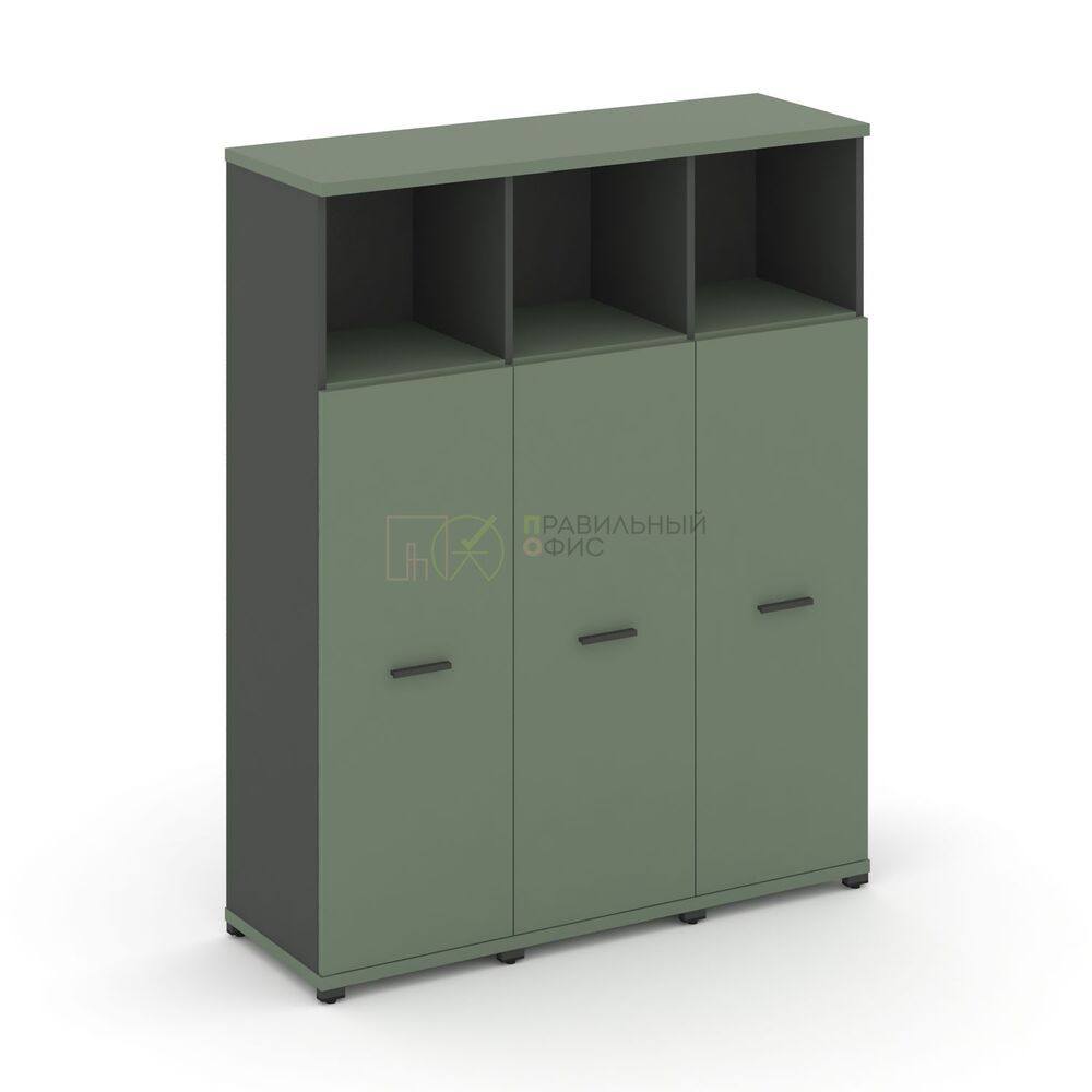 Шкаф три узкие секции, 4 ниши