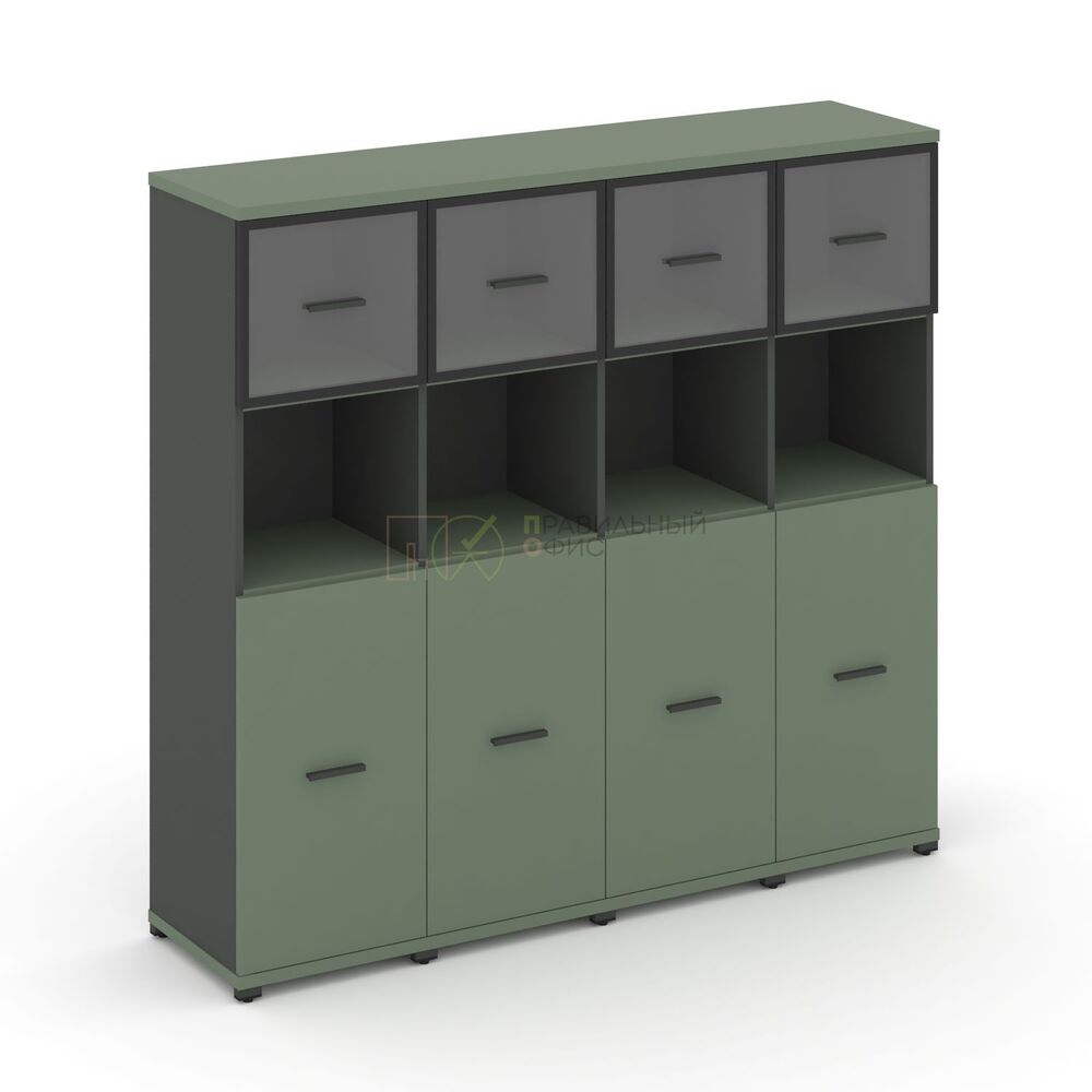 Шкаф четыре узкие секции, 4 ниши