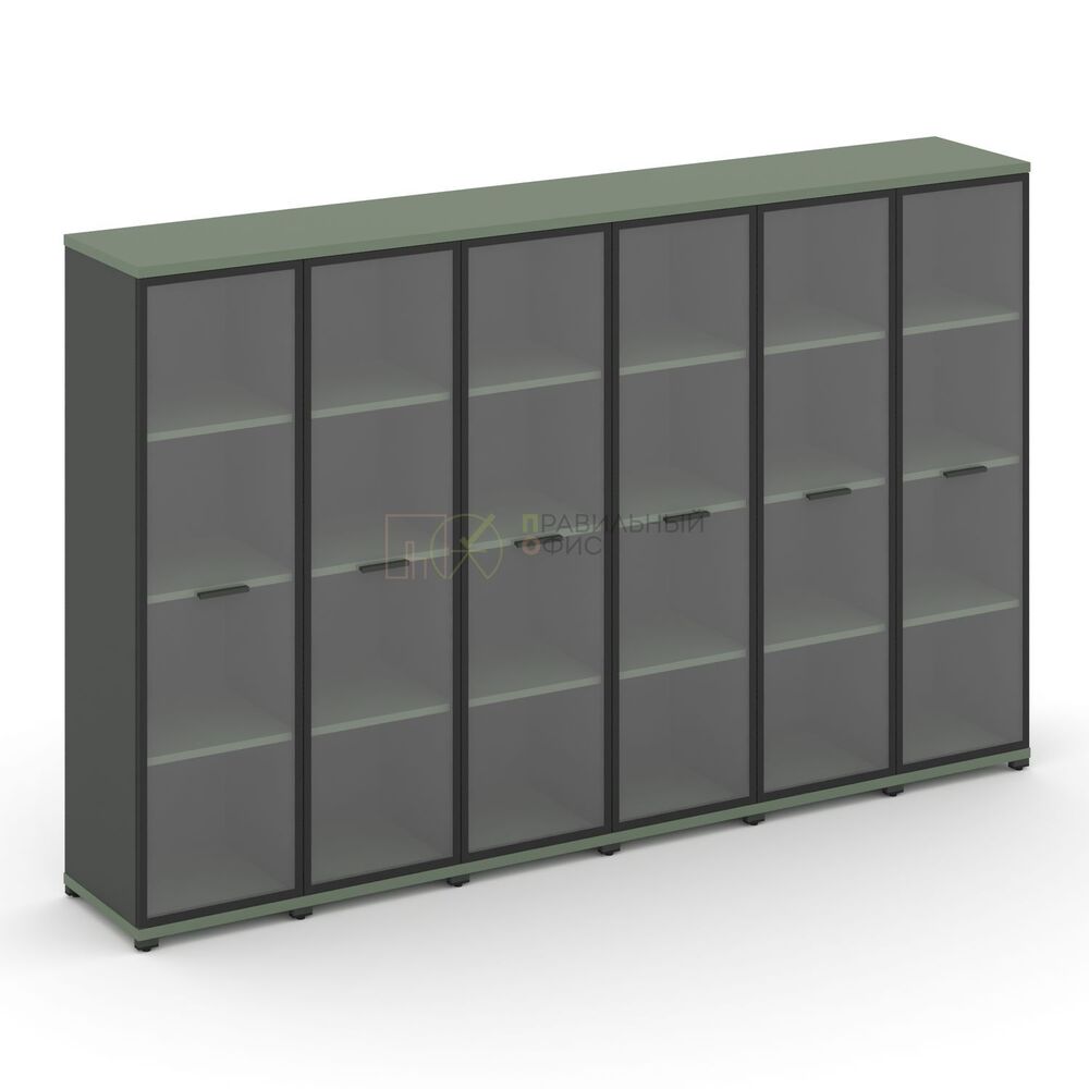 Шкаф шесть узких секций, 4 ниши