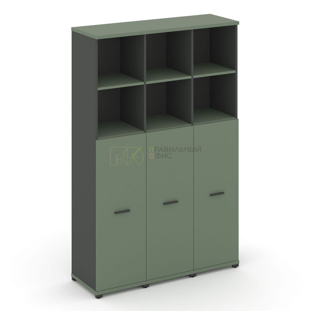 Шкаф три узкие секции, 5 ниш