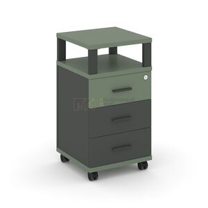 Тумба мобильная 3 ящика с надставкой