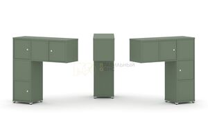 Надставка низкая + (Задняя стенка - 5 шт) + (Распашной фасад - 5 шт)