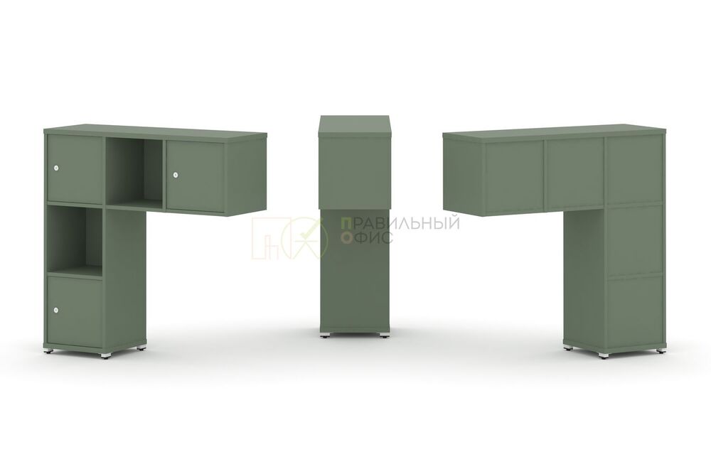 Надставка низкая + (Задняя стенка - 5 шт) + (Распашной фасад - 3 шт)